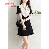 蔻伊婭（Kouyiya）高端品牌女裝新品連衣裙女裝2025夏季新款小個(gè)子修身氣質(zhì)輕奢高端 黑色 S