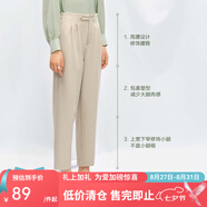 網(wǎng)易嚴選春夏神褲微彈高腰顯瘦西裝褲錐形褲女通勤輕復古時七夕送女友老婆 淺米駝*錐形褲 L (170/72A)