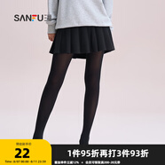 三福 女褲襪單條裝 淑女易搭天鵝絨貼膚防勾絲連腳絲襪823293 黑色 均碼