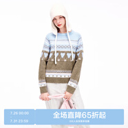 樂(lè)町【LOTSYOU聯(lián)名】商場(chǎng)同款費(fèi)爾島線套衫冬季毛衣C1EEE4415 嬰兒藍(lán) XL