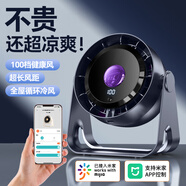 夢(mèng)多?！疽呀尤朊准摇孔烂嫘★L(fēng)扇家用空氣循環(huán)扇電風(fēng)扇小型辦公室充電臥室宿舍學(xué)生床上電扇長(cháng)續航空調扇 深灰智能丨已接入米家丨4000毫安+100檔冰感風(fēng) 整屋循環(huán)冷風(fēng)丨免打孔壁掛丨智能實(shí)時(shí)數顯