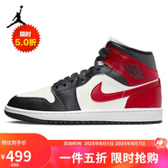耐克NIKE男女休閑鞋喬丹AJ1 JORDAN 1運動(dòng)鞋BQ6472-160經(jīng)典黑紅36.5