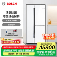博世（BOSCH）冰箱【全域智凈T3活氧版】530L對開三門變頻嵌入式 雙循環(huán)大容量電冰箱 活氧除菌 支持國家補(bǔ)貼 白色K3T92AA20C