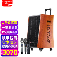 山水（SANSUI） E系列戶(hù)外K歌 8吋12吋15吋 移動(dòng)k歌唱歌廣場(chǎng)舞拉桿音箱藍牙5.0 室內室外大功率演出音響 G08實(shí)木箱+美聲話(huà)筒