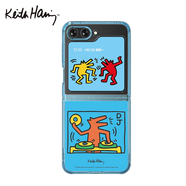 三星（SAMSUNG）Z Flip5手機殼原裝智能主題保護殼個(gè)性手機套后殼保護套透明硬殼 韓國進(jìn)口KEITH HARING涂鴉系列
