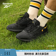 Reebok銳步官方男女款CLASSIC LEATHER黑武士美拉德休閑復古跑鞋 100032804 36 (23.5cm),US:5