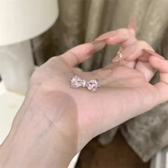 秋虞櫻花粉鉆蝴蝶結(jié)純銀戒指浪漫甜美鋯石輕奢開口戒七夕禮物送女朋友 【蝴蝶結(jié)禮盒】純銀戒指