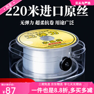 洛蘭美（LUOLANMEI）無(wú)彈力透明魚(yú)線(xiàn)繩子水晶魚(yú)線(xiàn)手工編織穿項鏈戒指纏繞的尼龍魚(yú)絲線(xiàn) 無(wú)彈力線(xiàn)_0.2mm線(xiàn)徑_220米透明色