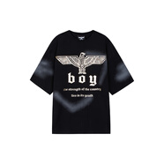 BOY LONDON SS21 燙金字母logo印花T恤 男女同款 黑色 黑色 M