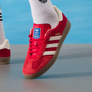 阿迪達(dá)斯 （adidas）女鞋三葉草Gazelle男鞋紅色德訓(xùn)低幫休閑鞋復(fù)古運(yùn)動(dòng)板鞋 主圖款淺猩紅/漢玉白/金/建議拍 38.5