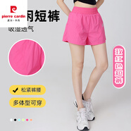 皮爾卡丹（pierre cardin）廣場(chǎng)舞運(yùn)動(dòng)短褲新款跳健身操跑步網(wǎng)紅防走光速干薄款短褲外穿夏季 玫紅【短褲】 偏小一碼 M