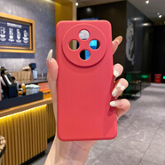 機旺馬適用vivoY04Y29磨砂TPU直邊軟V50lite保護套Y39魔方硅膠手機殼 直邊-山茶紅 Y200E 5G/Y100 5G 印尼版/V30l