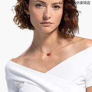 施華洛世奇（SWAROVSKI）官方授權 SWAN系列 紅天鵝項鏈女2025年款式飾品 小號紅天鵝 38cm 1個
