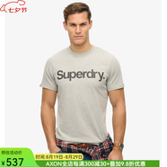 superdry極度干燥男士夏季新款短袖T恤吸汗運動(dòng)款 柔軟舒適 小眾時(shí)尚潮流 GREY L