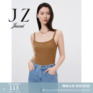 玖姿（JUZUI）商場(chǎng)同款簡(jiǎn)約字母裝飾內(nèi)搭背心女裝夏款JWEX81201 咖啡 S