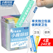小鹿媽媽超細牙線(xiàn)棒單支便攜獨立裝牙簽家庭裝餐廳牙線(xiàn)棒牙簽4盒240