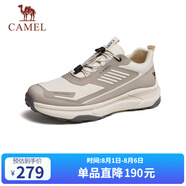 駱駝（CAMEL）城市戶(hù)外徒步鞋網(wǎng)面休閑跑步運動(dòng)鞋男 G14S566150 米色 44