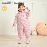 巴拉巴拉balaOne童裝兒童羽絨服連體衣2025冬裝哈衣爬服萌趣208425120204
