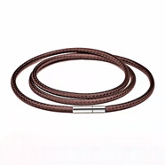 山中玉網(wǎng)紅吊墜掛繩男女款飾品吊墜項鏈繩子蠟皮繩玉墜掛件繩時(shí)尚禮物 2.0mm咖色45CM