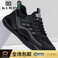 KLWP香港男鞋春季新款時尚運動休閑跑步鞋百搭旅游鞋子男 黑色 黑色 41