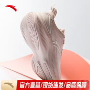 安踏（ANTA）飛云丨女鞋運(yùn)動(dòng)鞋夏季厚底緩震跑步鞋網(wǎng)面透氣旅游鞋女 象牙白/藕灰-3 35.5