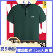 群英匯聚短袖工作服定制文化衫定做工衣polot恤純色定做刺繡廠服同學(xué)聚會 墨綠色 2XL(175) 均碼