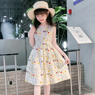 G.DUCKKIDS女童連衣裙夏天季2025新款兒童棉質(zhì)碎花背心裙子洋氣棉布裙中大童 碎花背心裙 110 cm