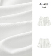 森馬（Semir）牛仔半身裙女涼感百褶裙2025夏辣妹A字高腰顯瘦短裙109325120007