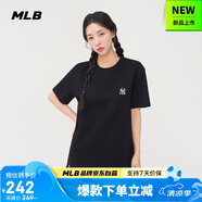 MLB短袖T恤男女時(shí)尚夏季休閑經(jīng)典純色圓領(lǐng)25新款3ATSB0153-50BKS-XS