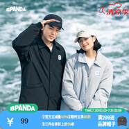 熊貓·本（ben.panda）棉服男潮牌翻領(lǐng)寬松休閑秋冬工裝棉衣多穿情侶外套 黑色（A款) L