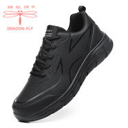 蜻蜓牌（DRAGON-FLY）斷碼透氣運(yùn)動(dòng)鞋男鞋秋季防水舒適黑色防滑休閑跑步鞋大碼 純黑色(117) 43