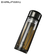 凱霖隱形提環(huán)雙層玻璃杯0393茶水分離杯350ml