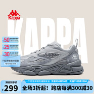 KAPPA卡帕男鞋老爹鞋夏季薄款運動鞋子男百搭輕便透氣休閑跑步鞋潮鞋男 C15D礦物灰 38