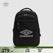 茵寶（Umbro）官方雙肩包新款反光帶簡約百搭耐磨多口袋可調(diào)節(jié)背包 凝眸黑 均 碼