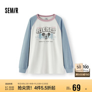 森馬（Semir）迪士尼米奇家族合作系列長(cháng)袖T恤女2025oversize春裝109125101012