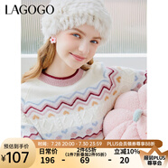 lagogo【抗起球】軟糯費爾島甜美毛針織衫女拉谷谷秋冬新款毛衣 混色(Y0) L 165/40