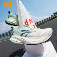 361°赤焰MAX跑步鞋男鞋2025夏季新款透氣專業(yè)競速跑鞋防滑減震運(yùn)動鞋 羽毛白/蛋殼綠 42