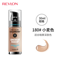 露華濃（Revlon）持久水潤24小時保濕遮瑕控油粉底液不脫妝持妝bb霜遮瑕膏隔離彩妝 180#小麥色 中干性