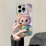 華為（HUAWEI）情侶拉布布手機殼兼容多品牌iphone16pro華為pura80榮耀400小米12紅米K80保護套防水袋保護殼 彩虹拉布布-銀底 其它型號聯(lián)系客服備注