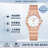 歐米茄（OMEGA）瑞士星座系列曼哈頓石英防水女腕表28mm 鋼帶白盤131.55.28.60.55.003