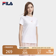 FILA 斐樂女裝官方女士短袖T恤夏季休閑運(yùn)動(dòng)內(nèi)搭t恤運(yùn)動(dòng)上衣 標(biāo)準(zhǔn)白-F11W329117F L （170/88A/L）