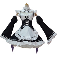 蕾姆拉姆cos服女裝大佬偽娘連衣裙日系可愛動漫大碼女仆裝表演服 衣服套裝 L