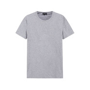杰尼亞（Zegna）男士簡約純色修身短袖T恤 灰色 N2M200090 020 XL