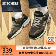 斯凱奇（Skechers）男子復(fù)古潮流百搭運(yùn)動(dòng)鞋增高老爹鞋休閑鞋237067 棕色/黑色/BRBK 42