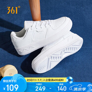 361°運動(dòng)女鞋春夏季透氣情侶厚底增高小白休閑板鞋子女682116601F-7