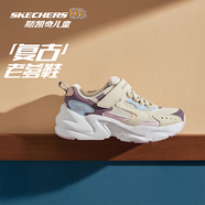 Skechers斯凱奇兒童鞋復古運動(dòng)鞋秋冬女童鞋新緩震跑步鞋303967L/405304L 女童/自然色/多彩色/NTMT 34
