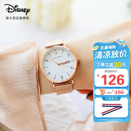迪士尼（Disney）女士手表時尚簡約雙日歷少女腕表初高中學生鋼帶手表女11319RG