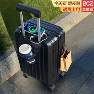貝初眾行李箱次日達小型可登機箱大容量拉桿旅行密碼皮箱子高顏值 經(jīng)典黑【升級多功能】加厚款 20英寸 【登機尺寸】無側(cè)把手掛鉤
