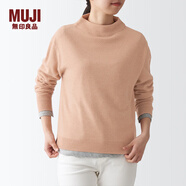 無印良品 MUJI 女式 牦牛絨混羊毛 高圓領(lǐng)毛衣女款春秋長袖針織衫BAC22A1A 煙熏粉色 S (155/80A)