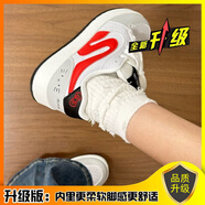 面包鞋子女新款潮ins港風(fēng)復古小眾百搭學(xué)生休閑運動(dòng)厚底輕便板鞋 白紅色【升級款】 38